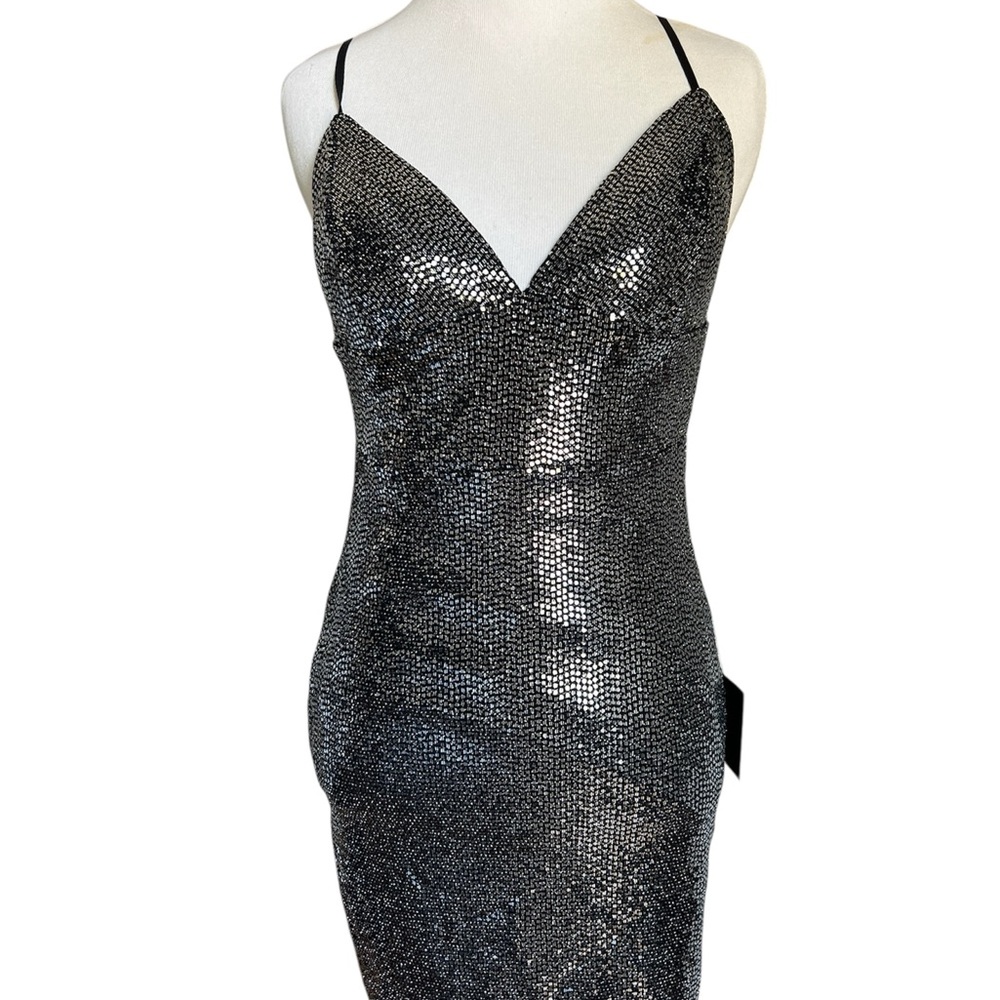 Lulu's Silver Sequin Mini Dress